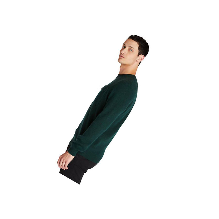 Suéteres Timberland Crewneck Pocket Jumper Hombre Verde | ES-JYFTV90