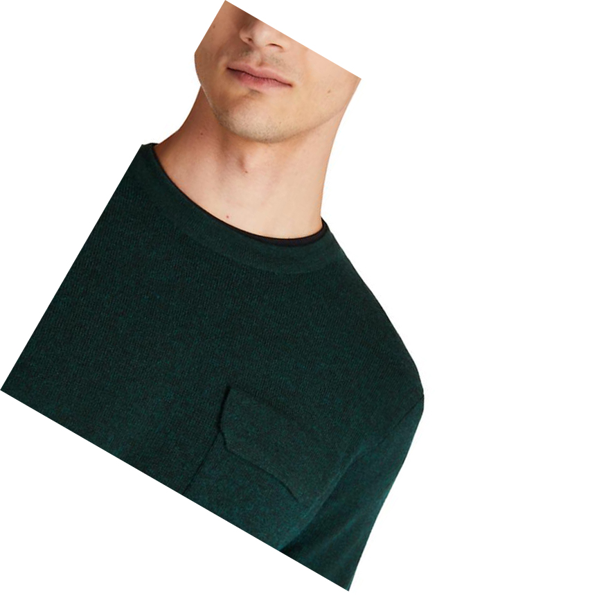 Suéteres Timberland Crewneck Pocket Jumper Hombre Verde | ES-JYFTV90