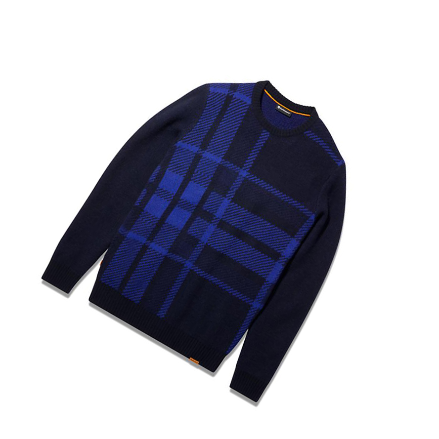 Suéteres Timberland EK+ Intarsia Crewneck Hombre Azules | ES-FHNQU97