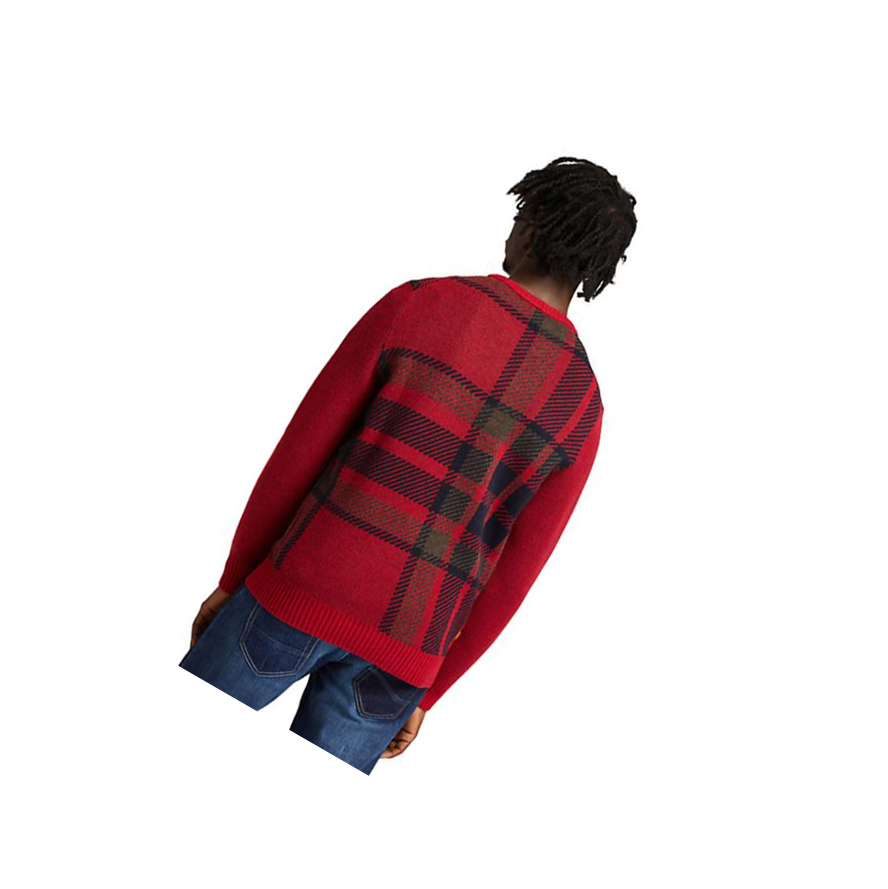 Suéteres Timberland EK+ Intarsia Crewneck Hombre Rojas | ES-KDUFG14