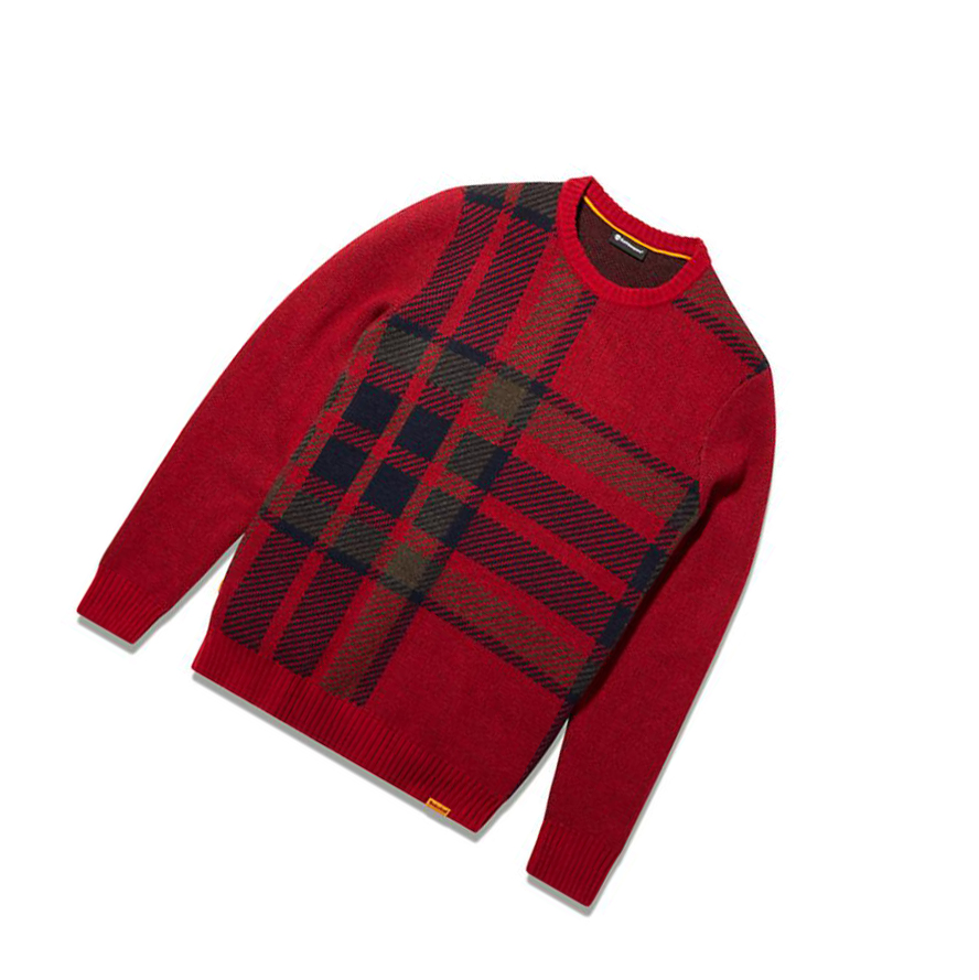 Suéteres Timberland EK+ Intarsia Crewneck Hombre Rojas | ES-KDUFG14