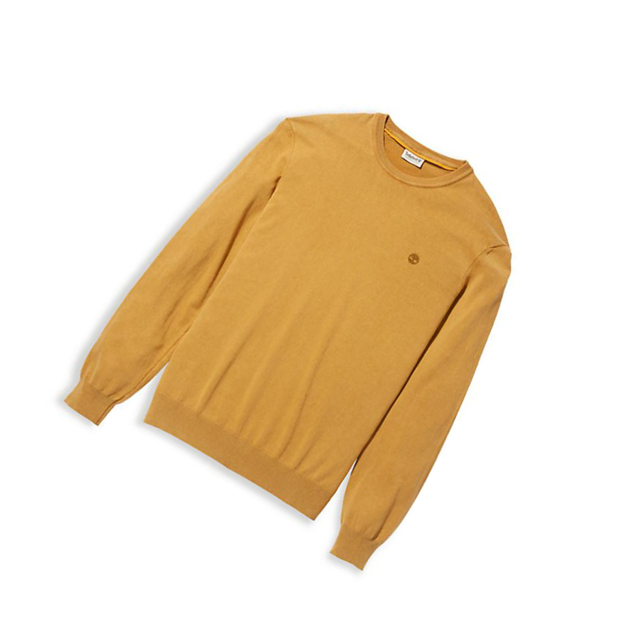 Suéteres Timberland Garment-Dyed Hombre Amarillo | ES-TNVDA10