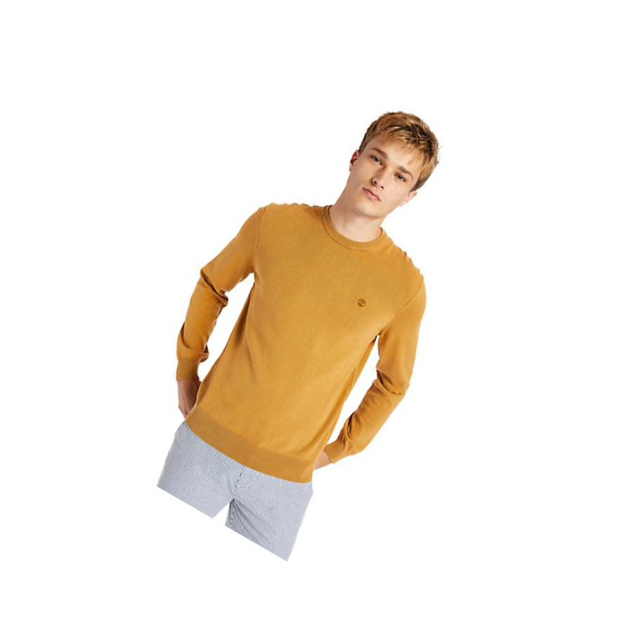 Suéteres Timberland Garment-Dyed Hombre Amarillo | ES-TNVDA10