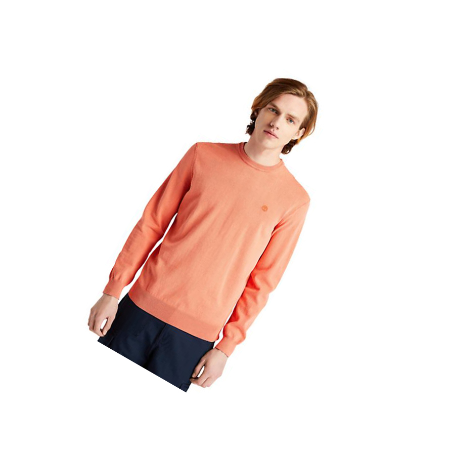 Suéteres Timberland Ligeros Washed Jumper Hombre Naranjas | ES-MVDQE86