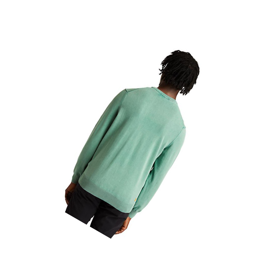 Suéteres Timberland Ligeros Washed Jumper Hombre Verde | ES-POLJH26