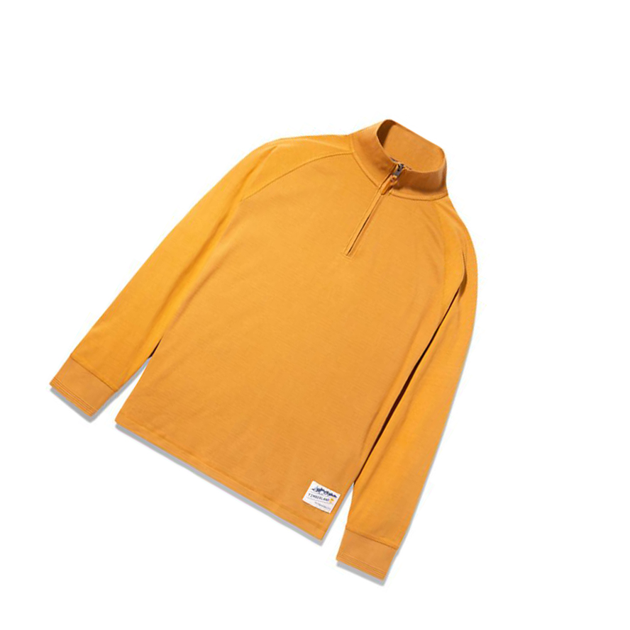 Suéteres Timberland Mixed-Media Polo Neck Jumper Hombre Amarillo | ES-NIRQL86