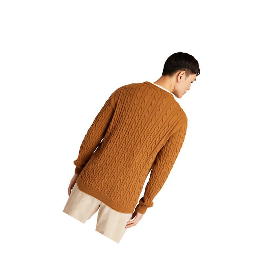 Suéteres Timberland Phillips Brook Cable-knit Hombre Marrones | ES-AFEDP48