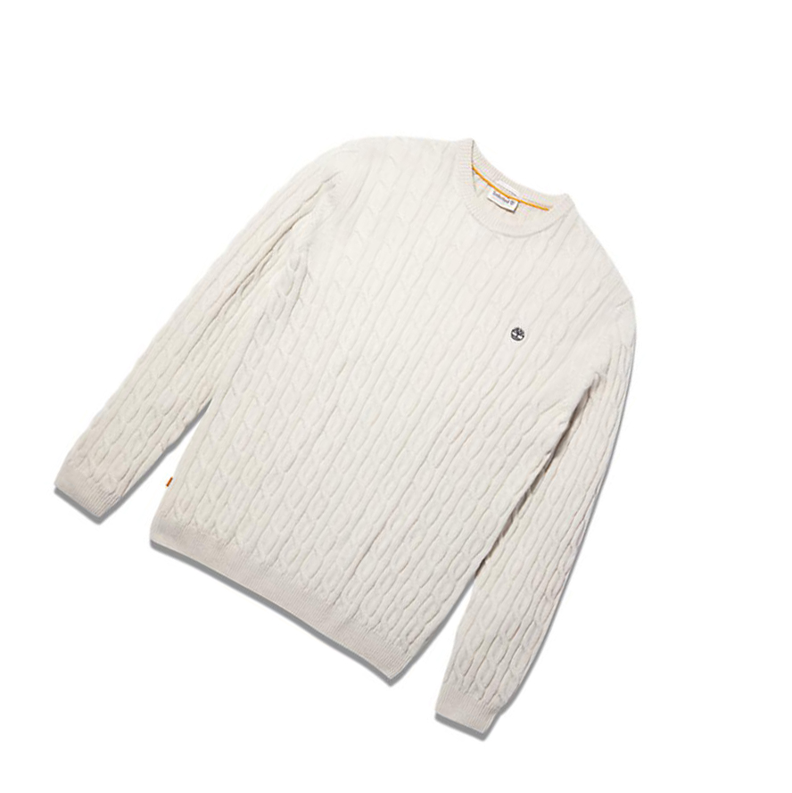 Suéteres Timberland Phillips Brook Cable-knit Hombre Blancas | ES-BOWXI41