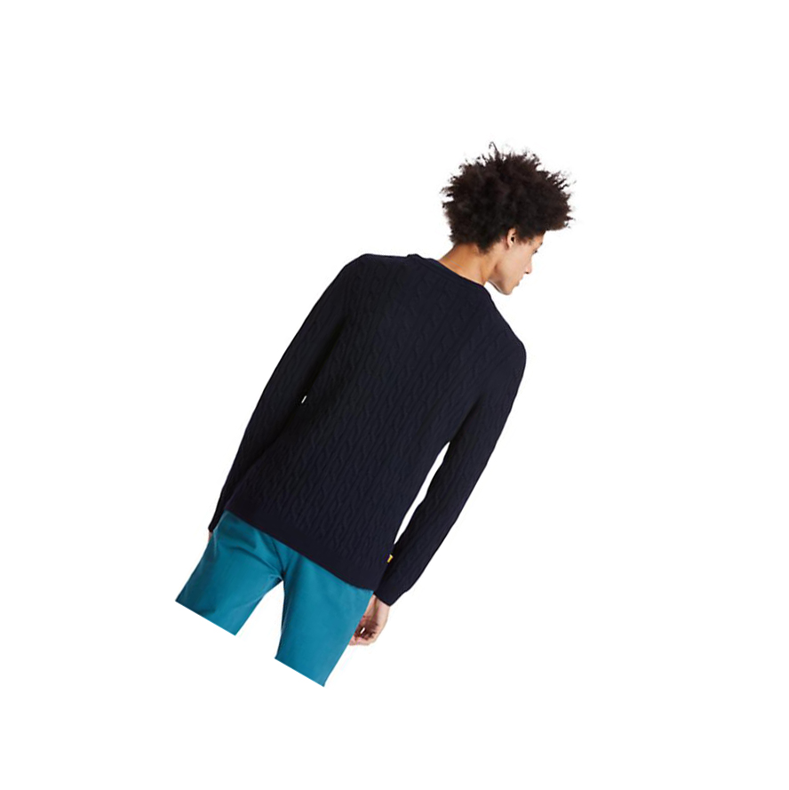 Suéteres Timberland Phillips Brook Cable-knit Hombre Azul Marino | ES-IKDAH93