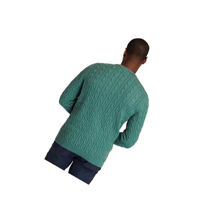 Suéteres Timberland Phillips Brook Cable-knit Hombre Verde | ES-ITQGB80