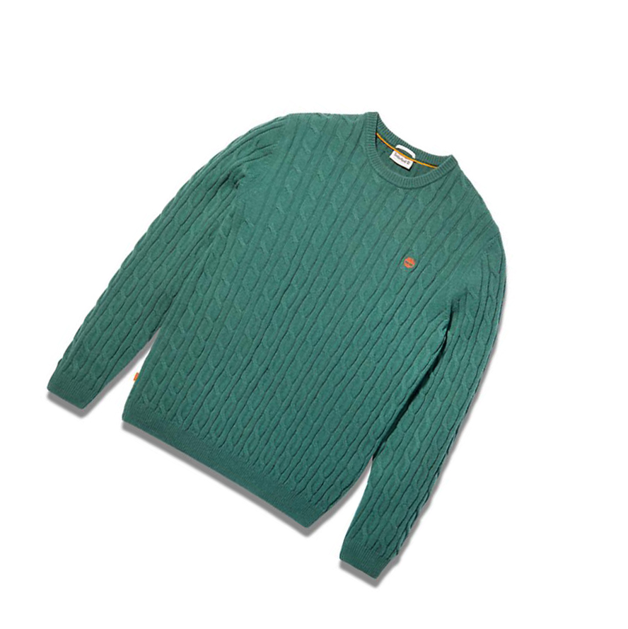 Suéteres Timberland Phillips Brook Cable-knit Hombre Verde | ES-ITQGB80