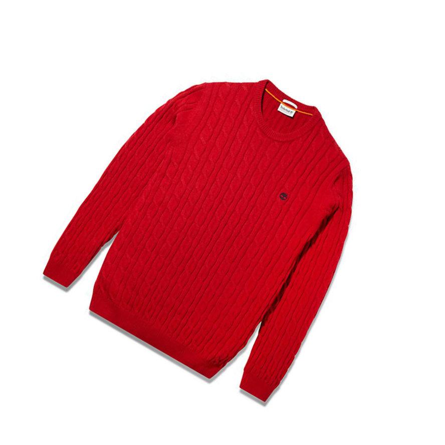 Suéteres Timberland Phillips Brook Cable-knit Hombre Rojas | ES-PQJTA05