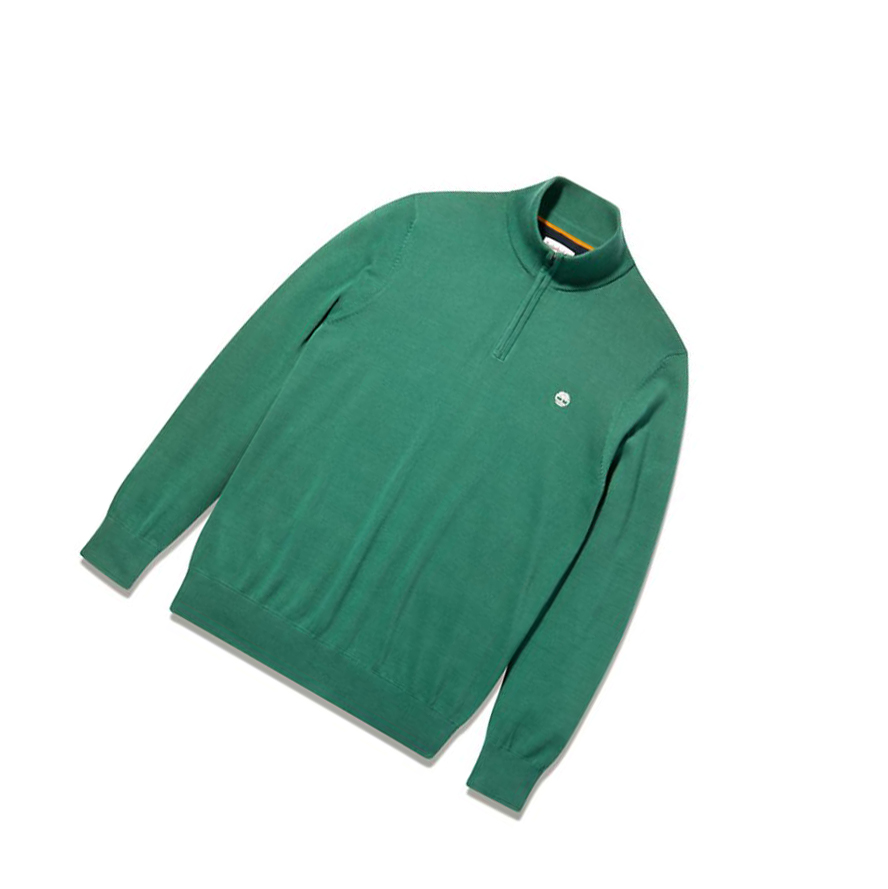 Suéteres Timberland Williams River Zip-neck Hombre Verde | ES-LBEQO85