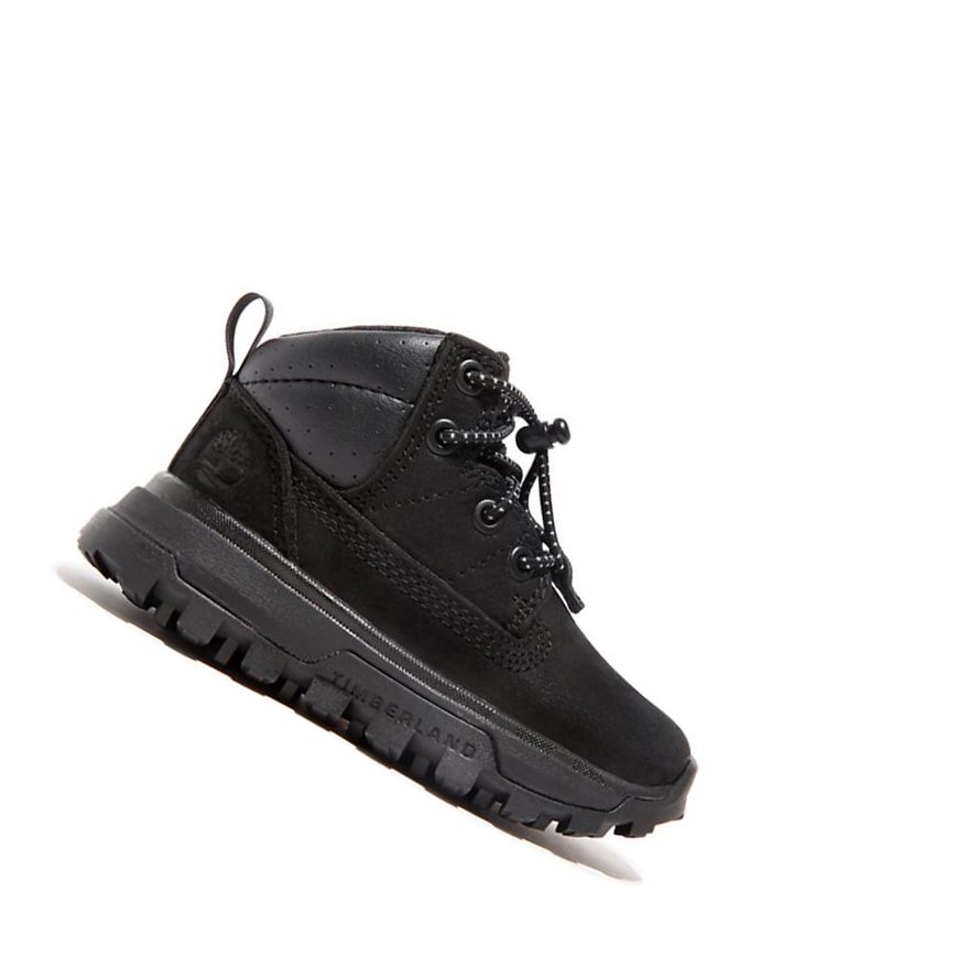 Zapatillas Timberland Treeline Mid Hiker Niños Negras | ES-YGTWX89