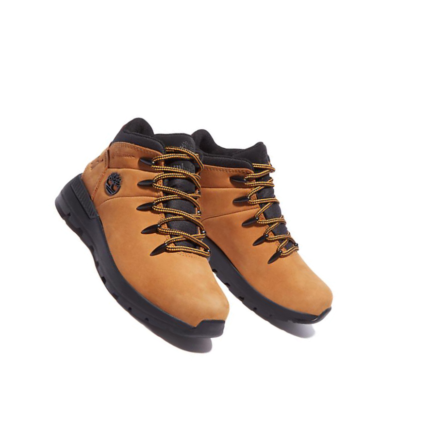 Zapatos De Senderismo Timberland Sprint Trekker Mid Niños Amarillo | ES-EYDXN43