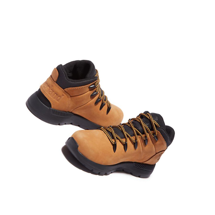 Zapatos De Senderismo Timberland Sprint Trekker Mid Niños Amarillo | ES-EYDXN43