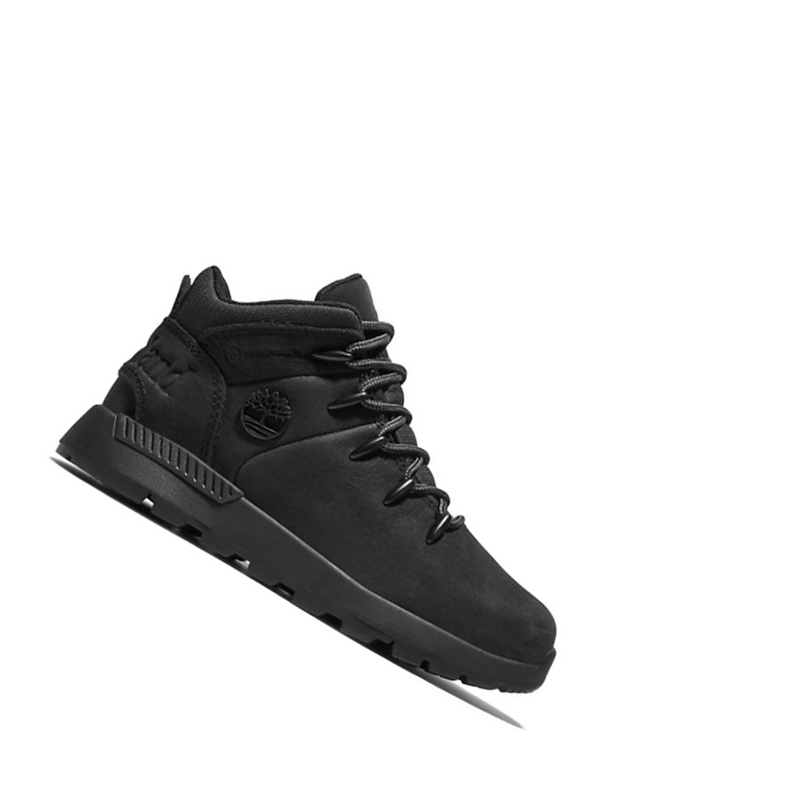 Zapatos De Senderismo Timberland Sprint Trekker Mid Niños Negras | ES-FNXDW25