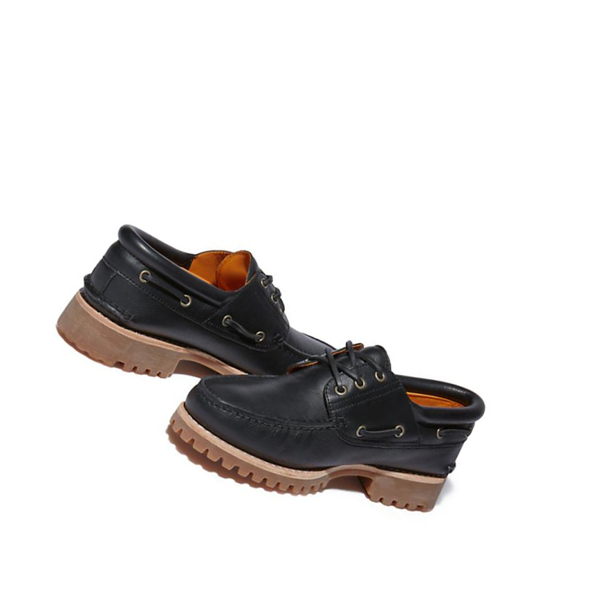 Zapatos del Barco Timberland Authentic 3-Eye Hombre Negras | ES-AMEGR06