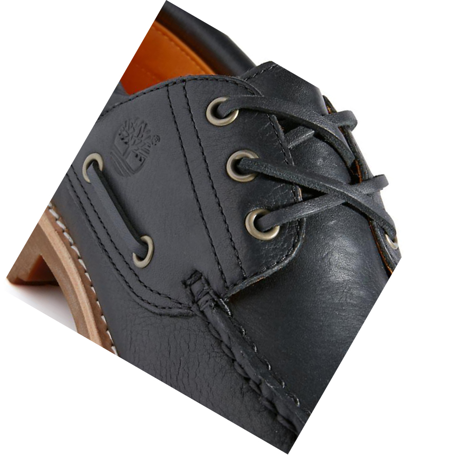 Zapatos del Barco Timberland Authentic 3-Eye Hombre Negras | ES-AMEGR06