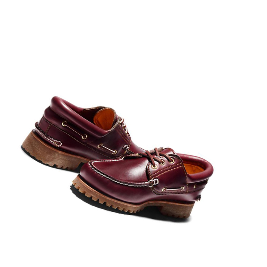 Zapatos del Barco Timberland Authentic 3-Eye Hombre Burdeos | ES-PAEGH64