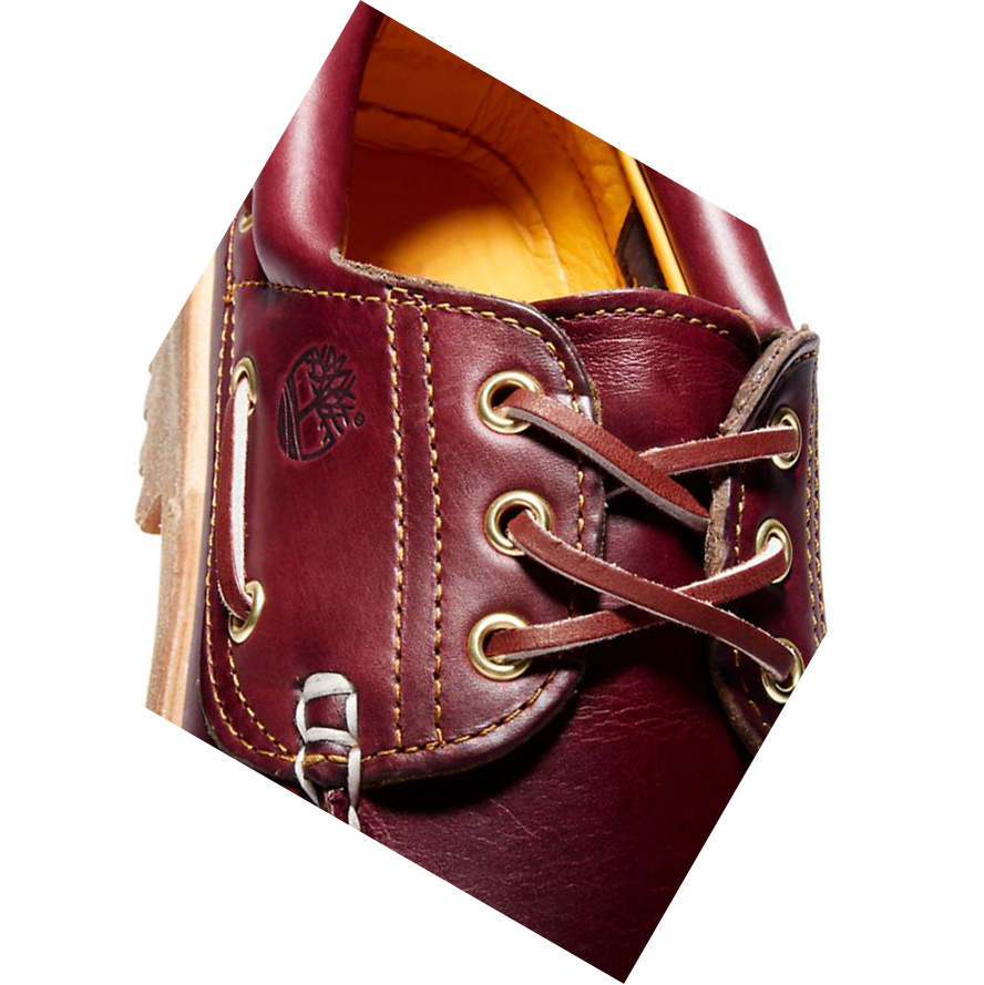 Zapatos del Barco Timberland Authentic 3-Eye Hombre Burdeos | ES-PAEGH64