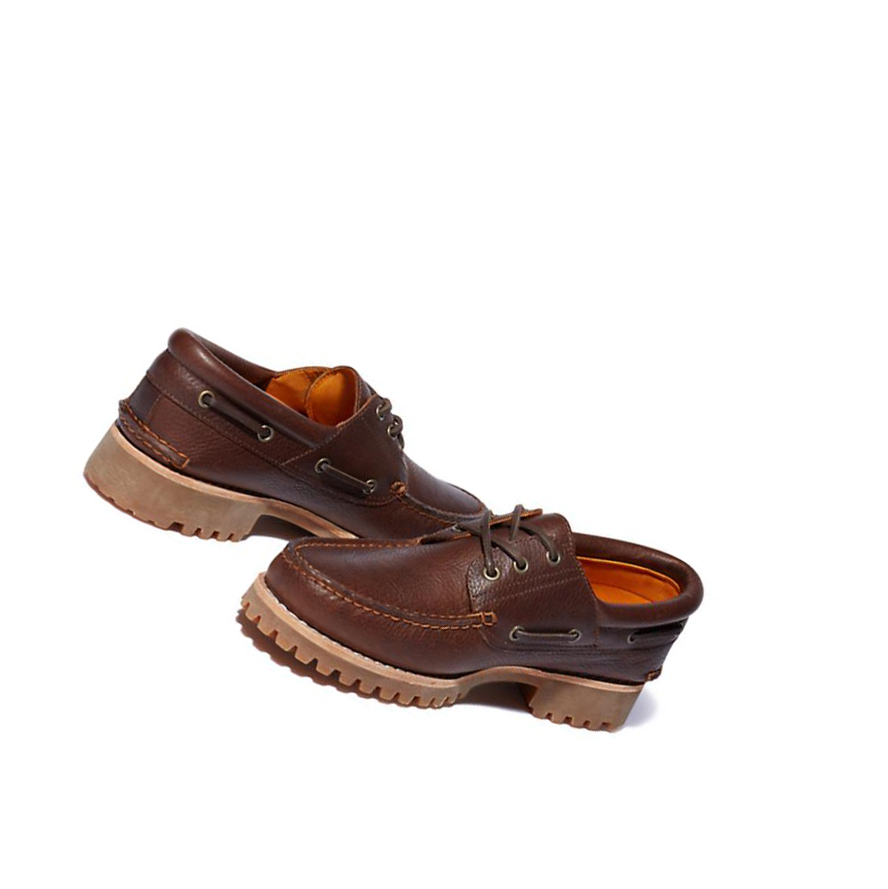 Zapatos del Barco Timberland Authentic 3-Eye Hombre Marrones Oscuro | ES-WXFZP94