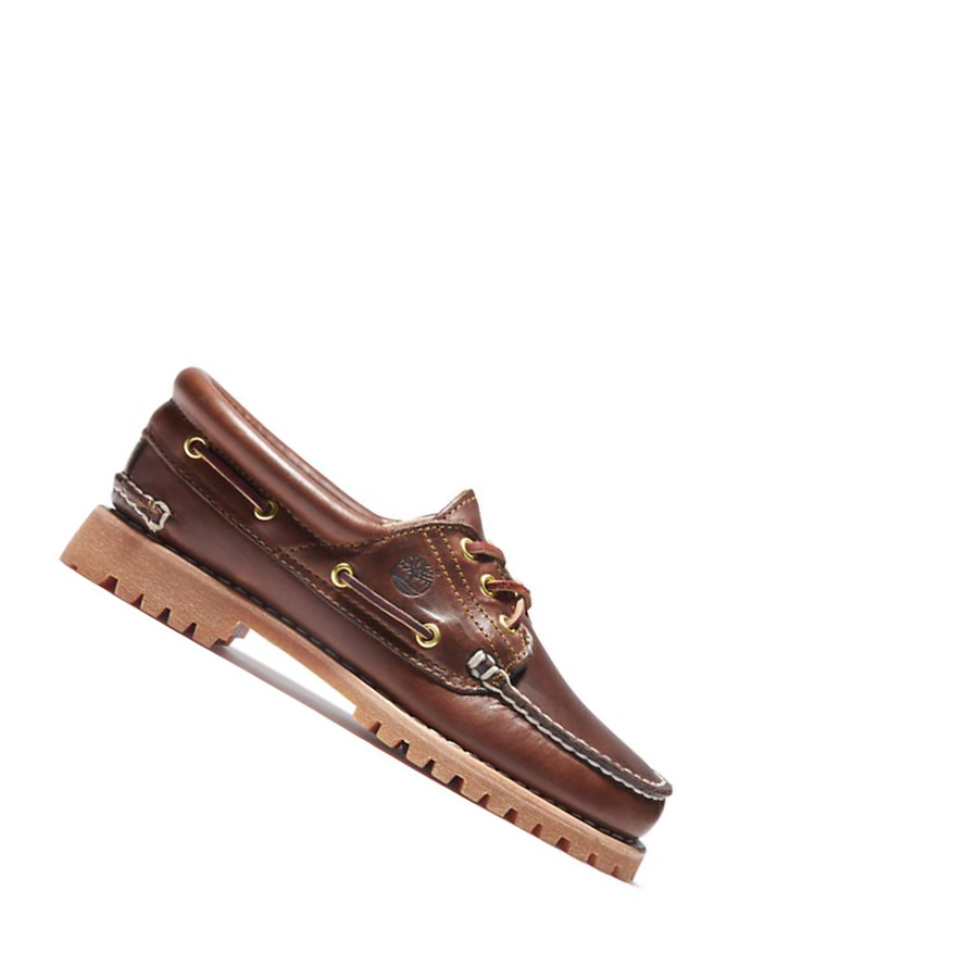 Zapatos del Barco Timberland Noreen 3-Eye Lug Handsewns Mujer Marrones | ES-NBRDH21