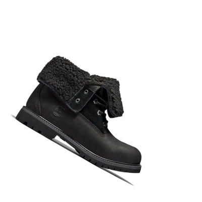 Botines Timberland Authentic Fold-over Mujer Negras | ES-SBLOI75