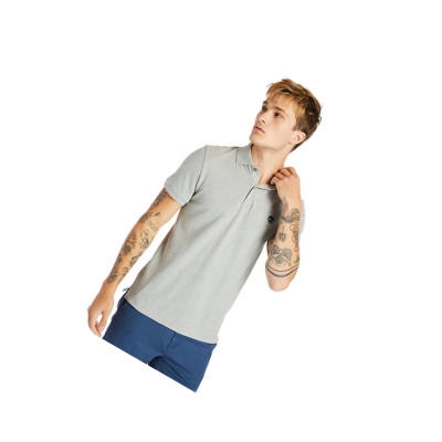 Camisa Polo Timberland Merrymeeting River Hombre Gris | ES-JLDPW21