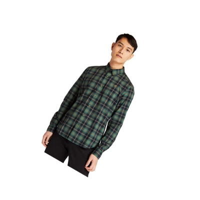 Camisas Timberland Eastham River Tartan Hombre Verde | ES-XSAGL80