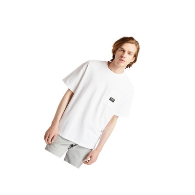 Camiseta Timberland 1973 Back-graphic Hombre Blancas | ES-HTBIJ47