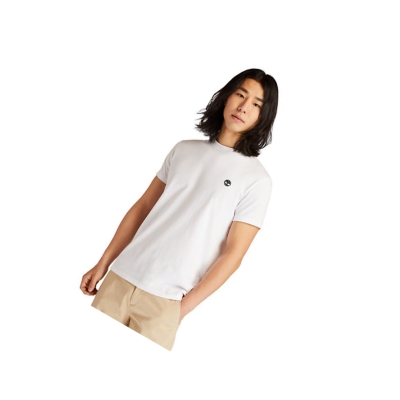 Camiseta Timberland Dunstan River Crew Tee Hombre Blancas | ES-MACYU16