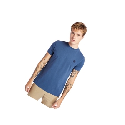 Camiseta Timberland Dunstan River Crew Tee Hombre Azul Marino | ES-SUQLG93