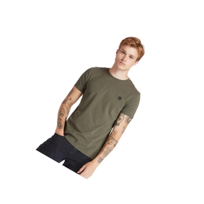 Camiseta Timberland Dunstan River Crew Tee Hombre Verde Oscuro | ES-WFETD97