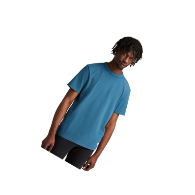 Camiseta Timberland Garment-dyed The Original Hombre Azules | ES-BVXUI86