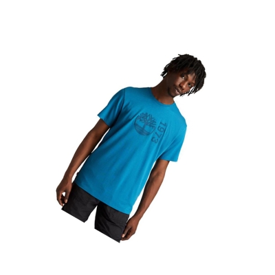 Camiseta Timberland Re-Comodidad EK+ Hombre Teal | ES-NSBPR49