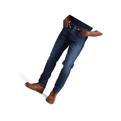 Jeans Timberland Tapered-leg Comodidad Hombre Azules Oscuro | ES-SZYXL39