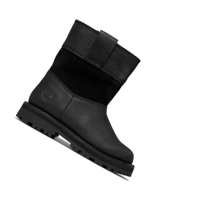 Original 6-inch Boots Timberland Courma Kid Pull-on Niños Negras | ES-KBRHC84