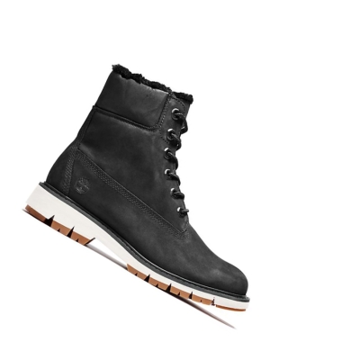 Original 6-inch Boots Timberland Lucia Way Forro Mujer Negras | ES-HEBPW39