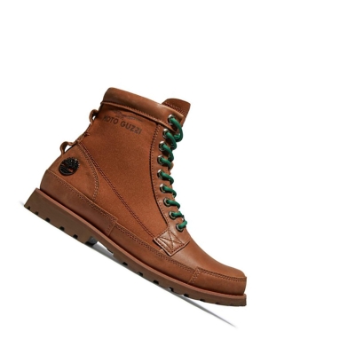 Original 6-inch Boots Timberland Moto Guzzi x Timberland® Original Cuero Hombre Marrones | ES-JEGFU07