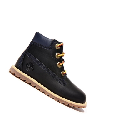 Original 6-inch Boots Timberland Pokey Pine Side-Zip Niños Azul Marino | ES-MXNQE58