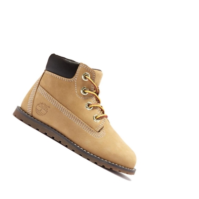 Original 6-inch Boots Timberland Pokey Pine Niños Amarillo | ES-MYXHU93