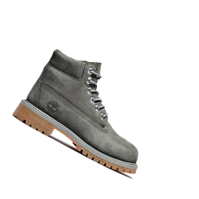 Original 6-inch Boots Timberland Premium Niños Gris Oscuro | ES-DZQME82