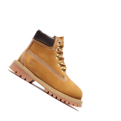 Original 6-inch Boots Timberland Premium Niños Amarillo | ES-KFOLH71