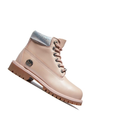 Original 6-inch Boots Timberland Premium Niños Rosas | ES-RTPZL37