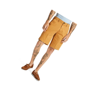 Pantalones Cortos Timberland Squam Lake Stretch Chino Hombre Amarillo Oscuro | ES-FTSZD64