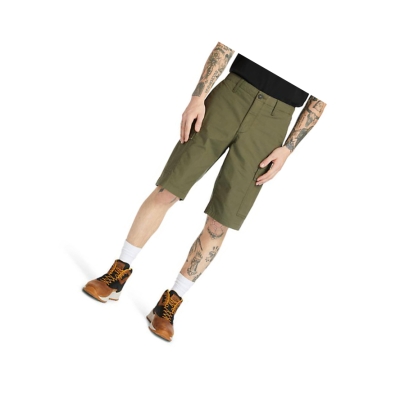 Pantalones Timberland Poplin Cargo Shorts Hombre Verde Oscuro | ES-KULWS81