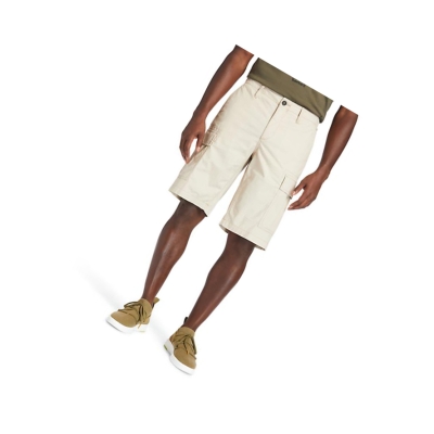 Pantalones Timberland Poplin Cargo Shorts Hombre Beige | ES-OFMUS17