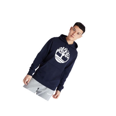 Sudadera Con Capucha Timberland Core Tree Logo Hombre Azul Marino | ES-OYZMI20