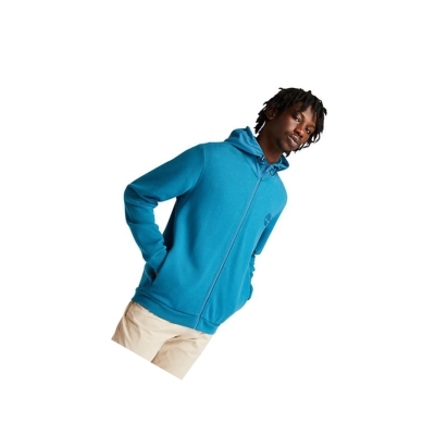 Sudadera Con Capucha Timberland Re-Comodidad EK+ Zip Hombre Teal | ES-BOUEG45